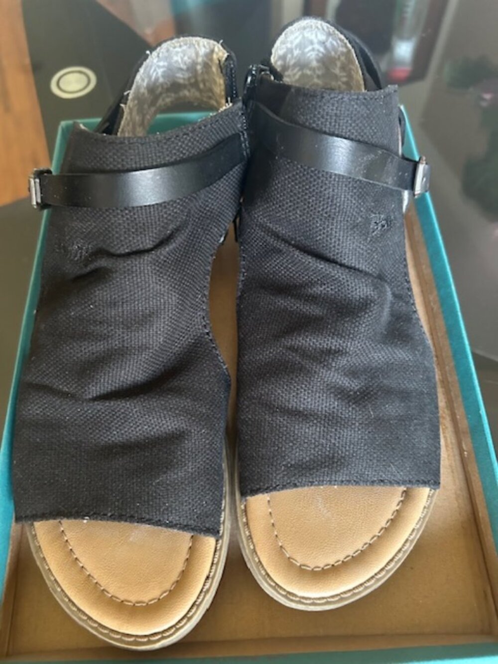 Black Bootie Sandals - Bonefish Malibu - Size 8.5